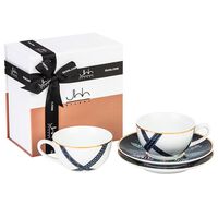 Tala Porcelain Tea Cup and Saucer Set of 2, small